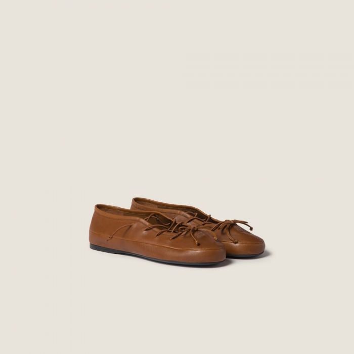 Miu Miu Nappa leather ballerinas Oak