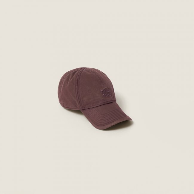 Miu Miu Drill baseball cap - Amaranth Red/Maize Yellow