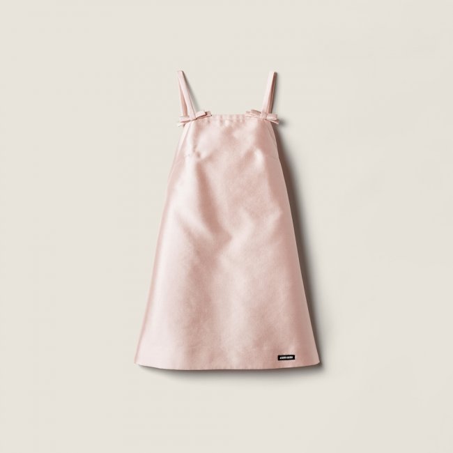 Miu Miu Silk and wool mini-dress Alabaster Pink