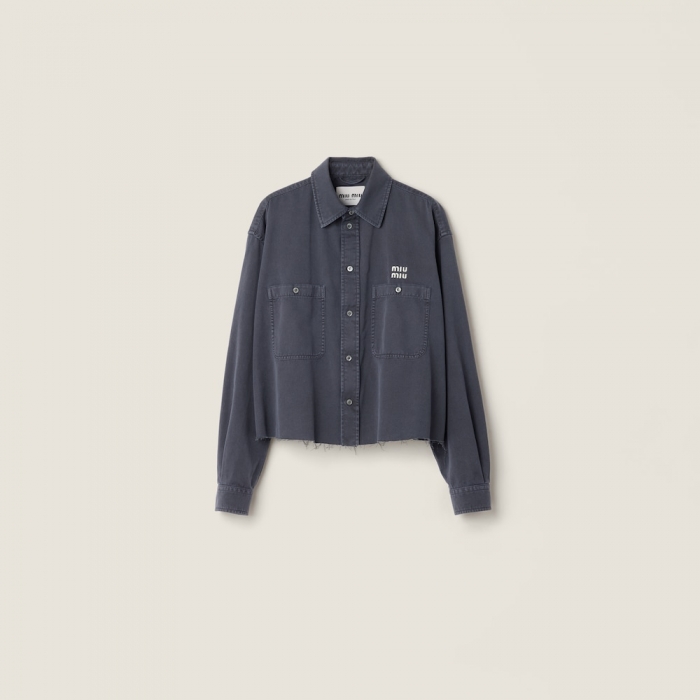 Miu Miu Light denim shirt Smoky Gray