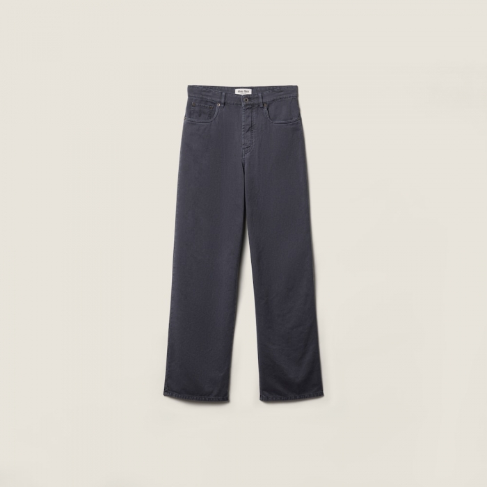 Miu Miu Light denim pants Smoky Gray