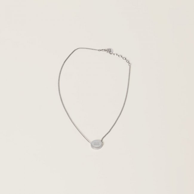 Miu Miu Metal necklace White