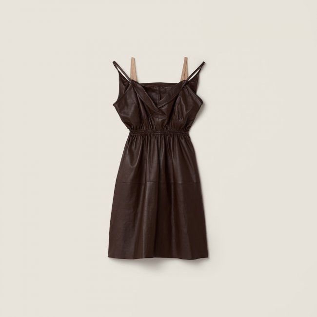 Miu Miu Nappa leather dress Sienna