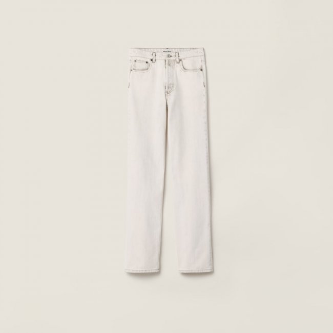 Miu Miu Five-pocket denim jeans White