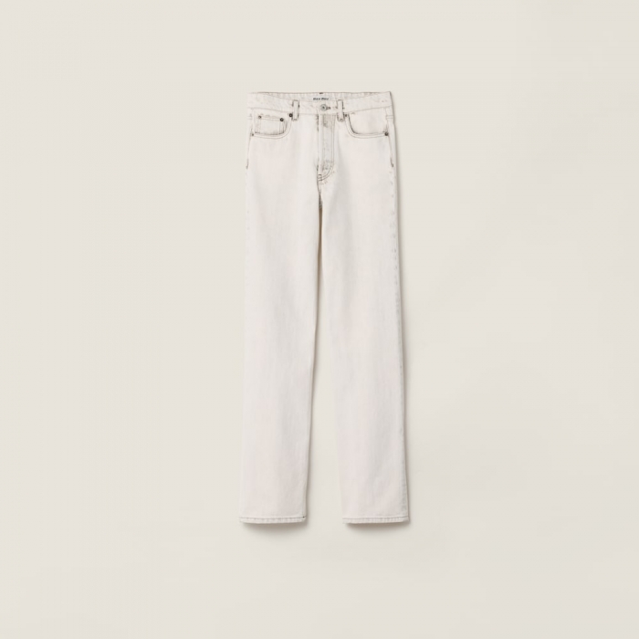 Miu Miu Five-pocket denim jeans White