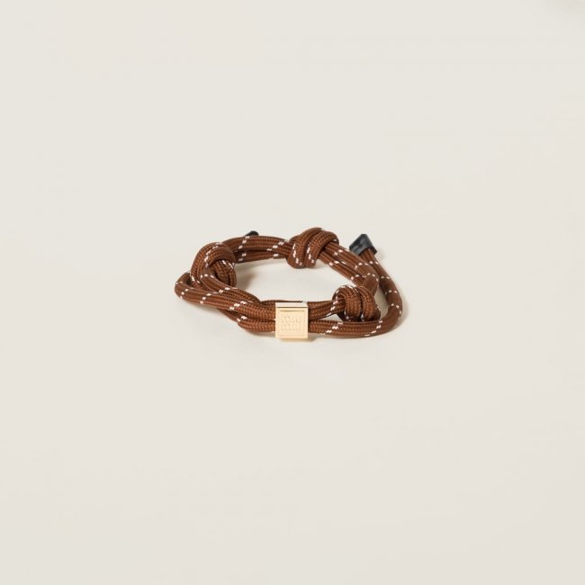 Miu Miu Cord bracelet Tobacco