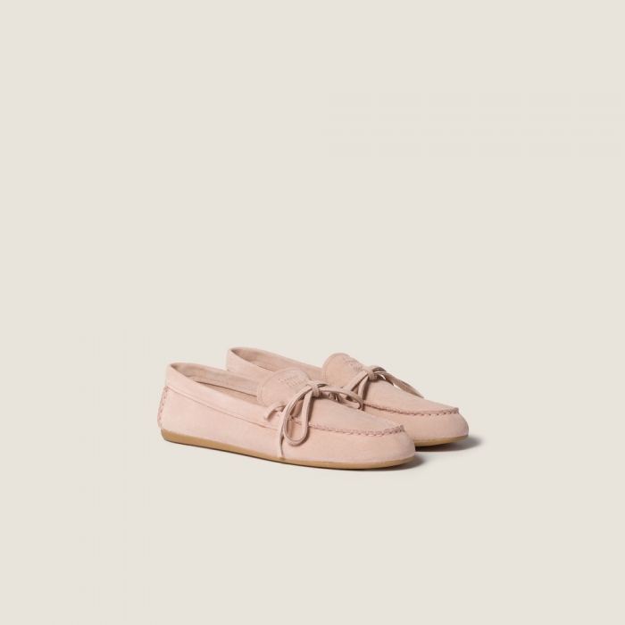 Miu Miu Suede loafers Peach