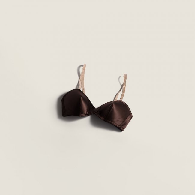 Miu Miu Satin bra Cocoa Brown