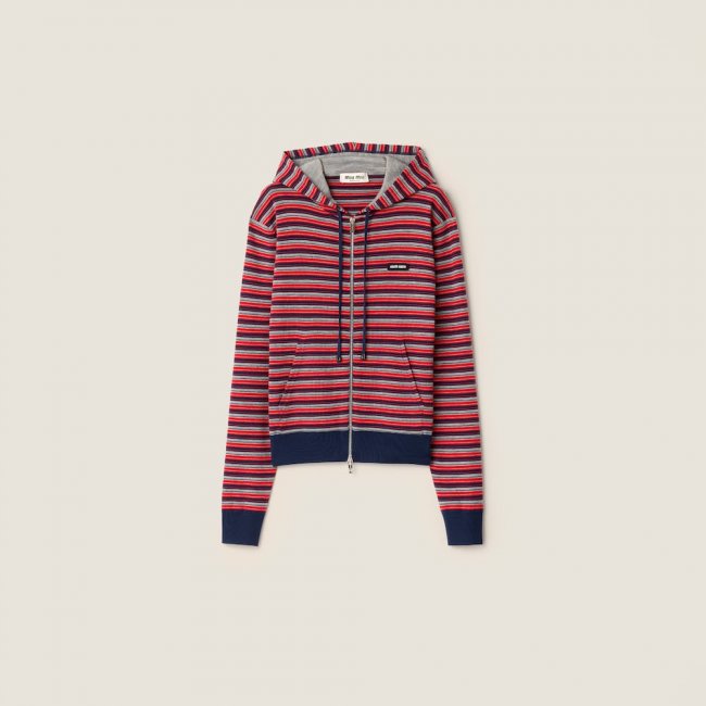 Miu Miu Wool hoodie jacket Red