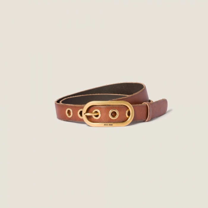 Miu Miu Leather belt - Cognac