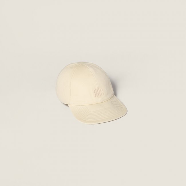 Miu Miu Drill baseball cap - Cream