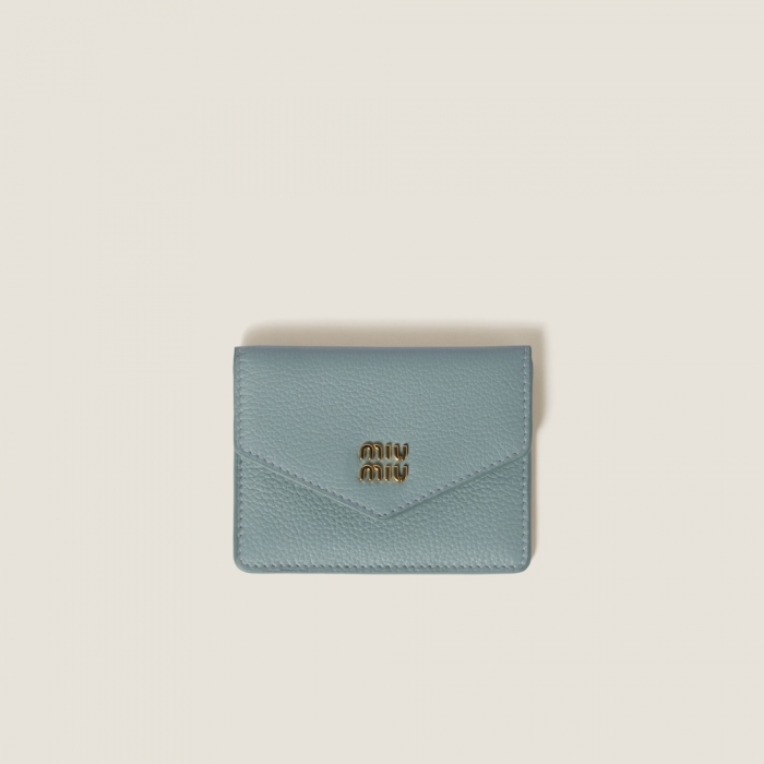 Miu Miu Leather card holder Powder Blue