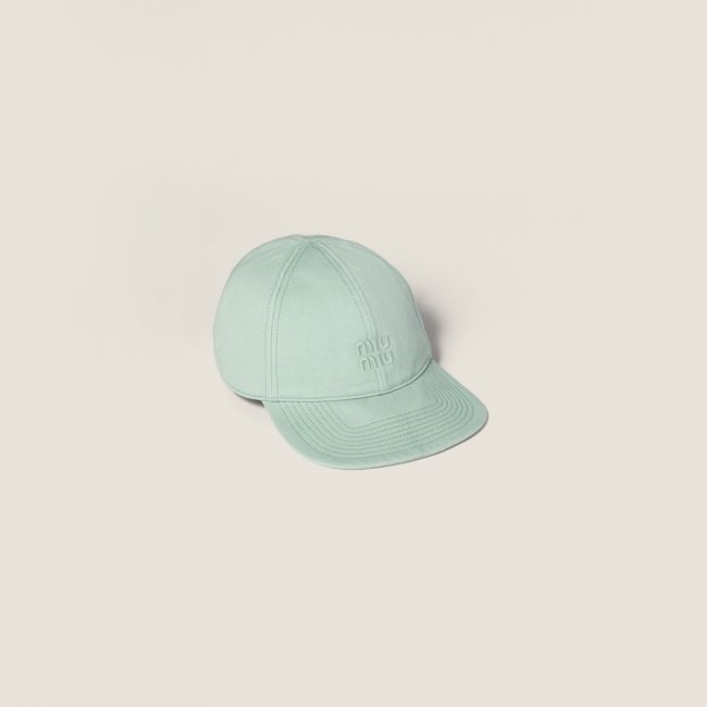 Miu Miu Drill baseball cap - Aquamarine
