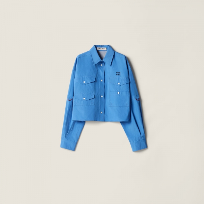 Miu Miu Poplin shirt Periwinkle Blue