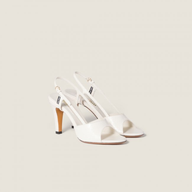 Miu Miu Ayers slingback sandals White