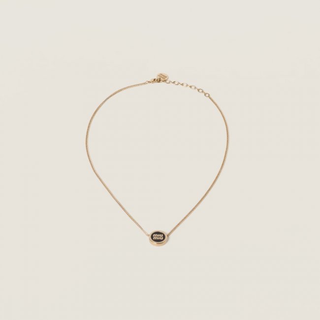 Miu Miu Metal necklace Black