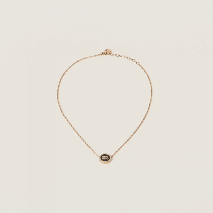 Miu Miu Metal necklace Black