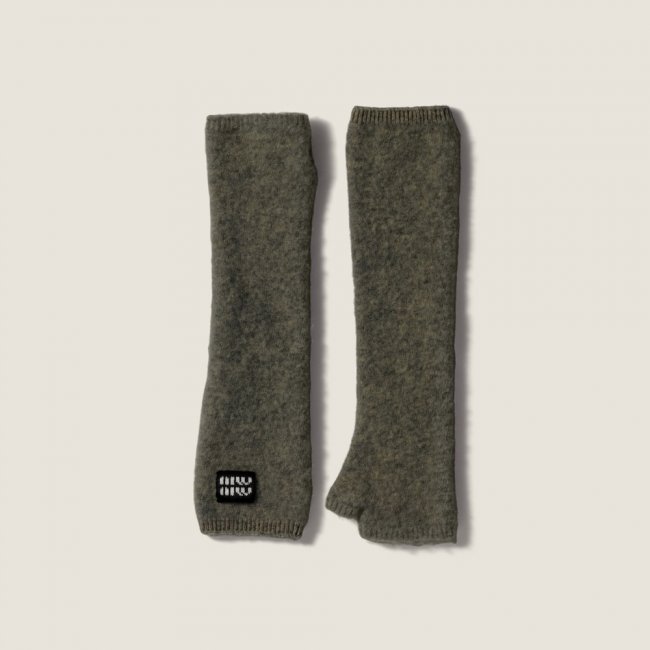 Miu Miu Wool fingerless gloves - Tundra
