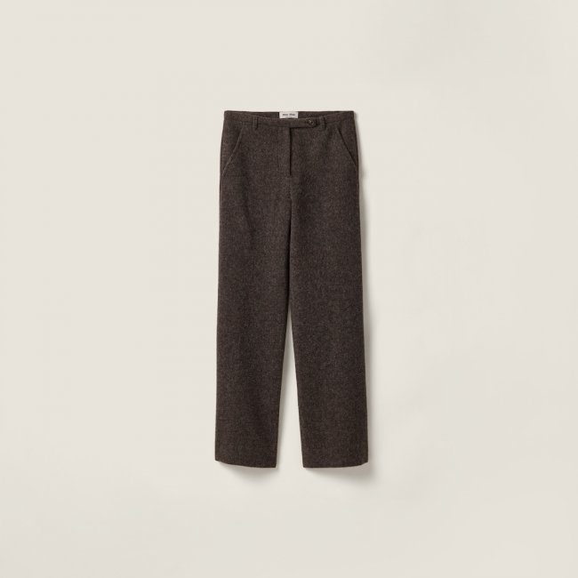 Miu Miu Light Shetland wool pants Ebony