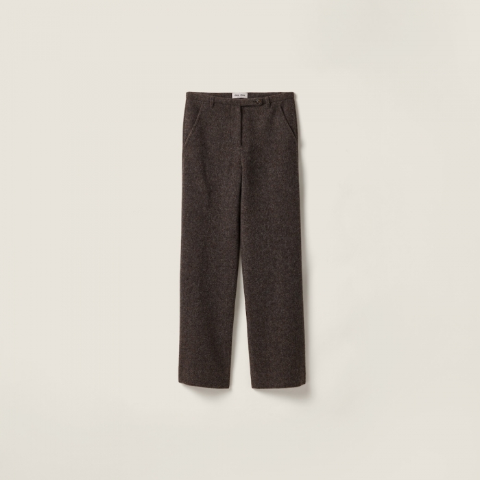 Miu Miu Light Shetland wool pants Ebony