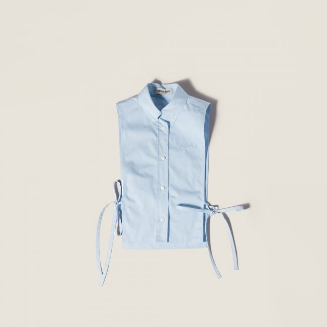 Miu Miu Poplin shirt Sapphire Blue
