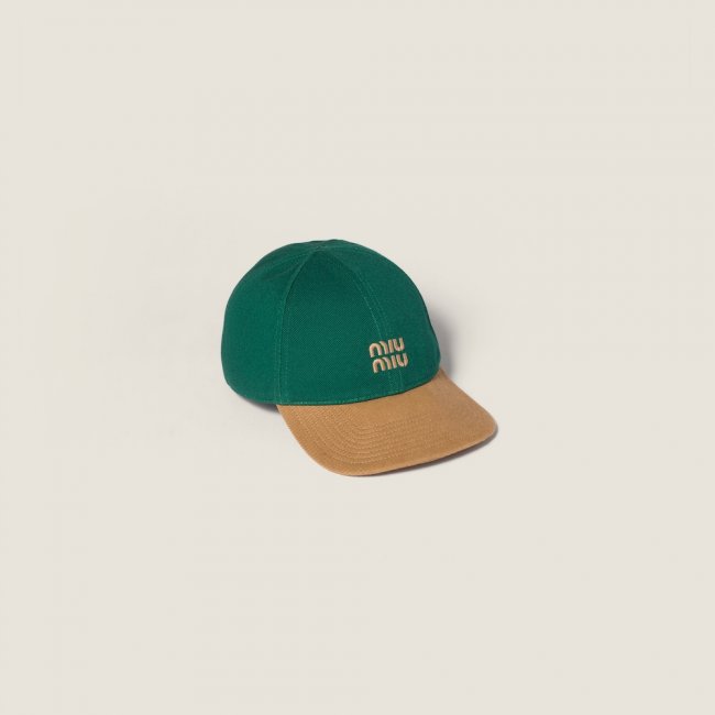 Miu Miu Drill baseball cap - Billiard/Cork