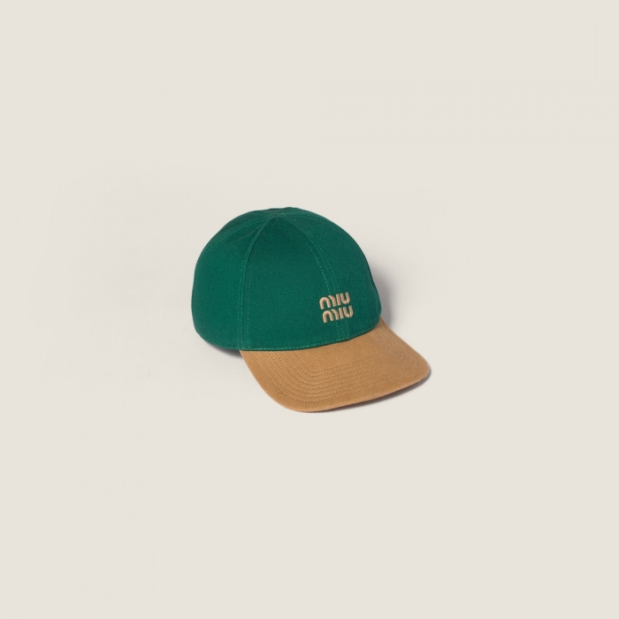 Miu Miu Drill baseball cap - Billiard/Cork
