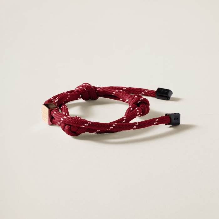 Miu Miu Cord bracelet Amaranth Red / Maize Yellow