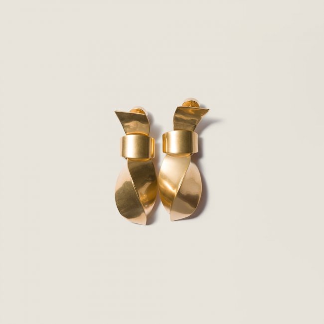 Miu Miu Metal earrings Gold / Vintage