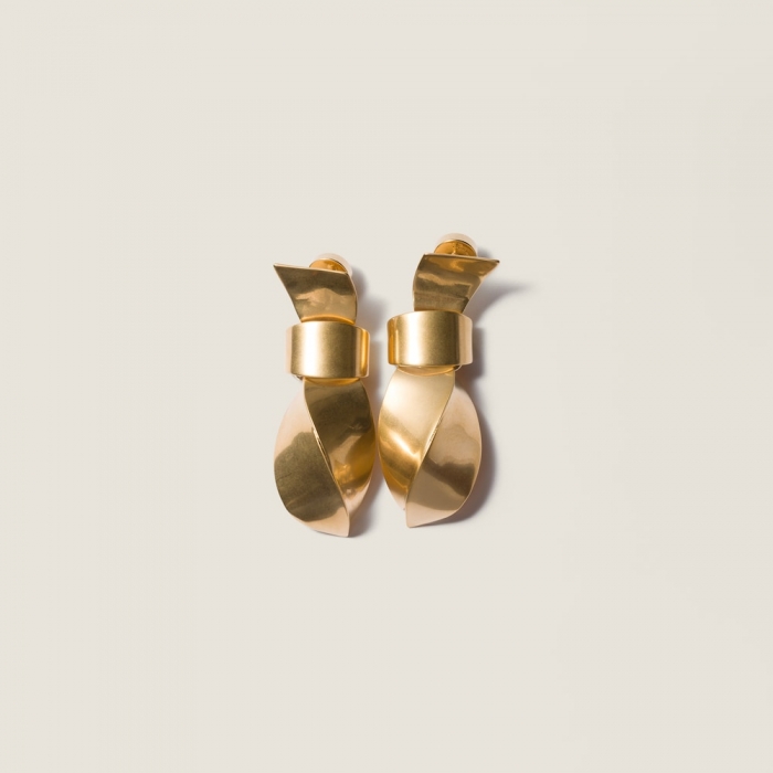 Miu Miu Metal earrings Gold / Vintage