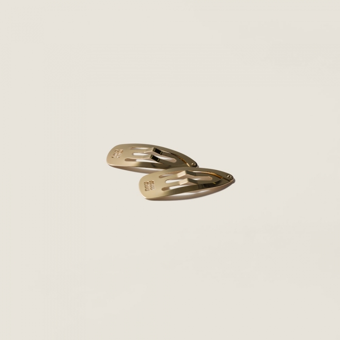 Miu Miu Metal hair clips - Gold