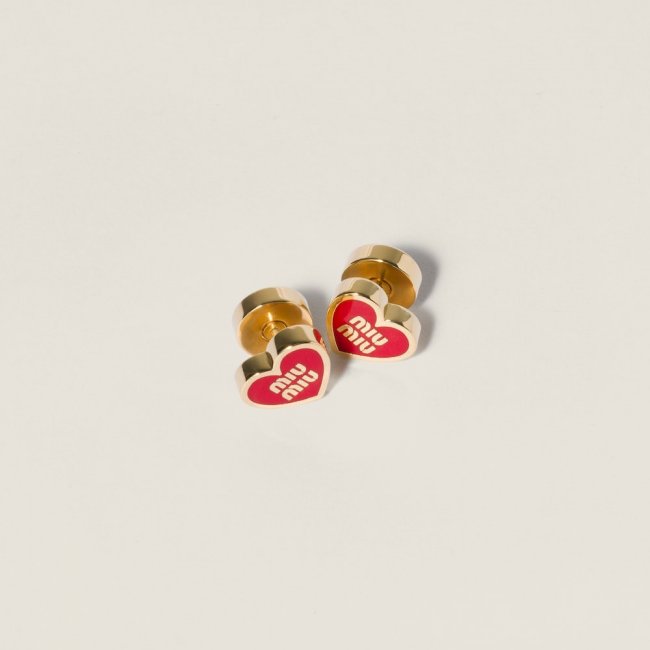 Miu Miu Metal earrings Gold / Red