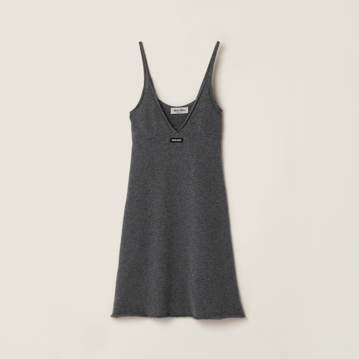 Miu Miu Cashmere tank dress Slate Gray