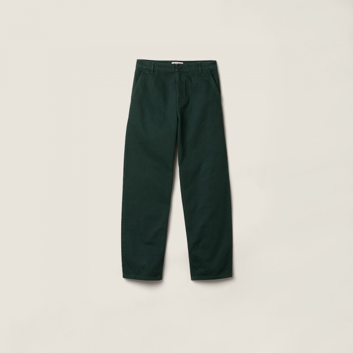 Miu Miu Garment-dyed gabardine pants Bottle Green
