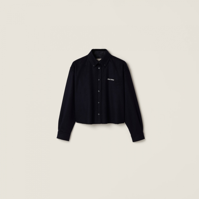 Miu Miu Velour shirt Navy