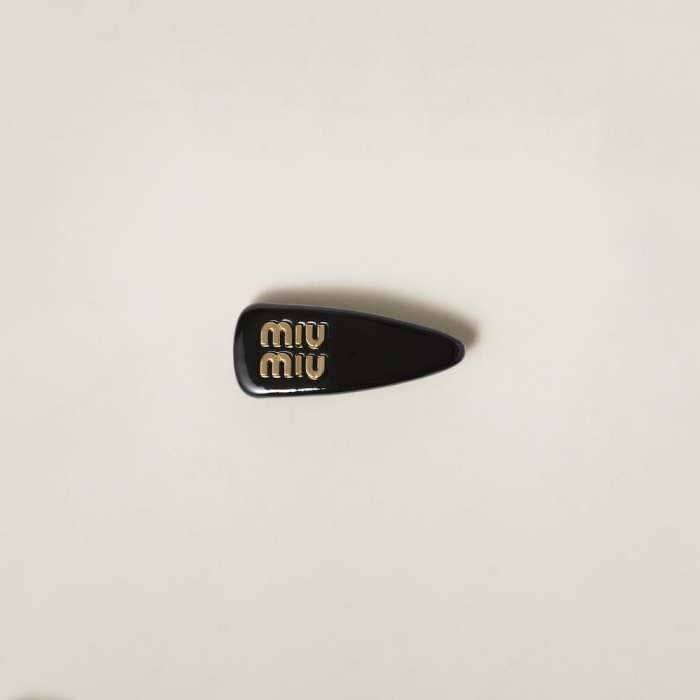 Miu Miu Patent leather hair clip - Black