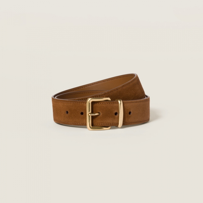 Miu Miu Suede belt - Oak