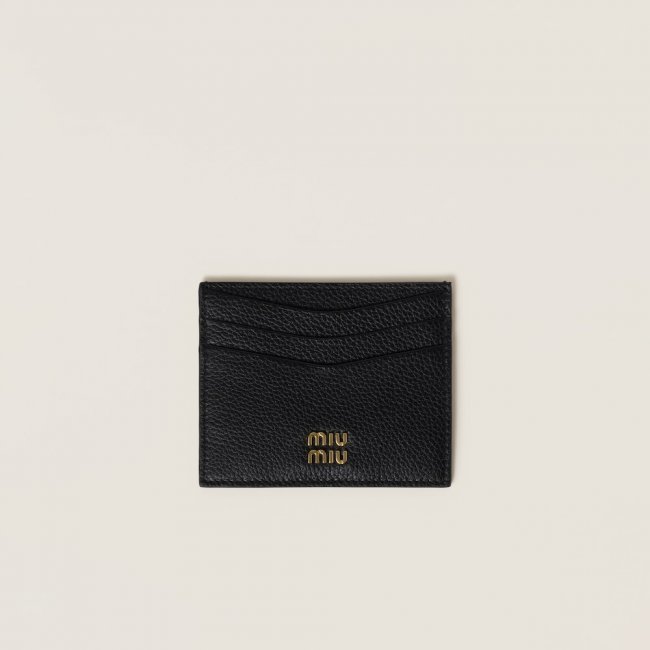 Miu Miu Leather card holder Black