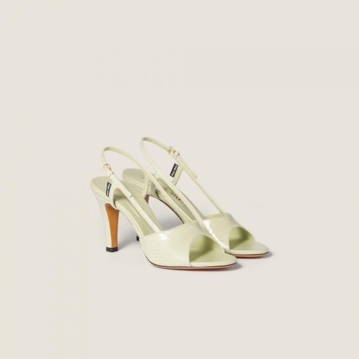 Miu Miu Ayers slingback sandals Pistachio Green