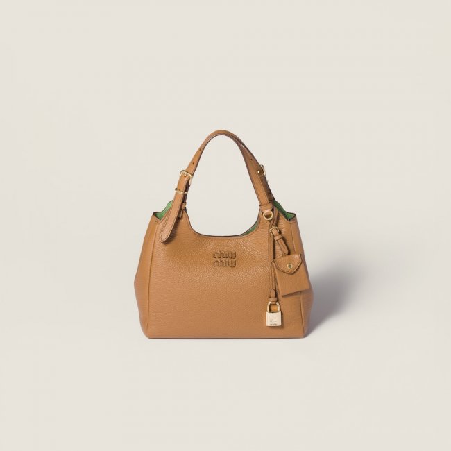 Miu Miu Leather handbag Caramel / Larch Green Miu Miu Leather handbag Caramel / Larch Green