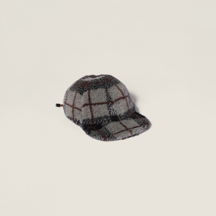 Miu Miu Fleece baseball cap - Gray/Black