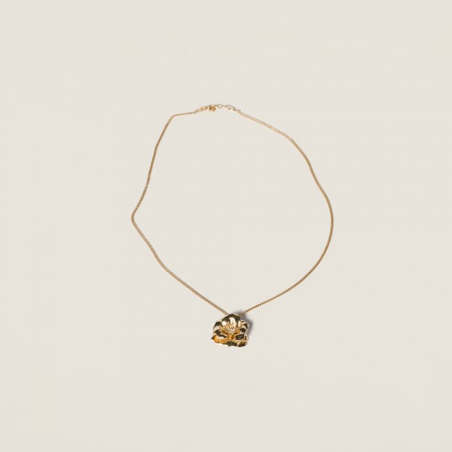Miu Miu Metal necklace Vintage Gold / Crystal