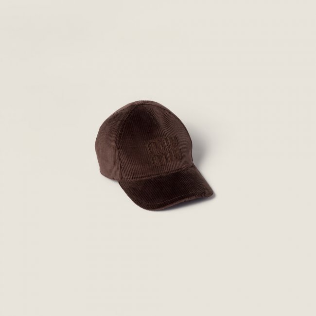 Miu Miu Velvet baseball cap - Ebony