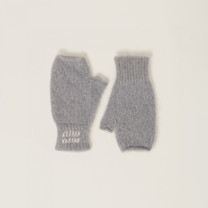 Miu Miu Wool and mohair gloves - Grey
