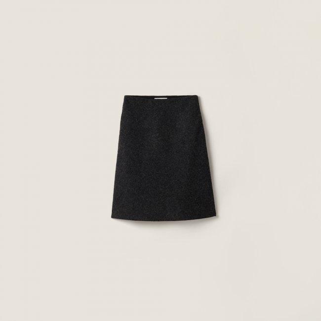 Miu Miu Shetland wool skirt Anthracite Gray