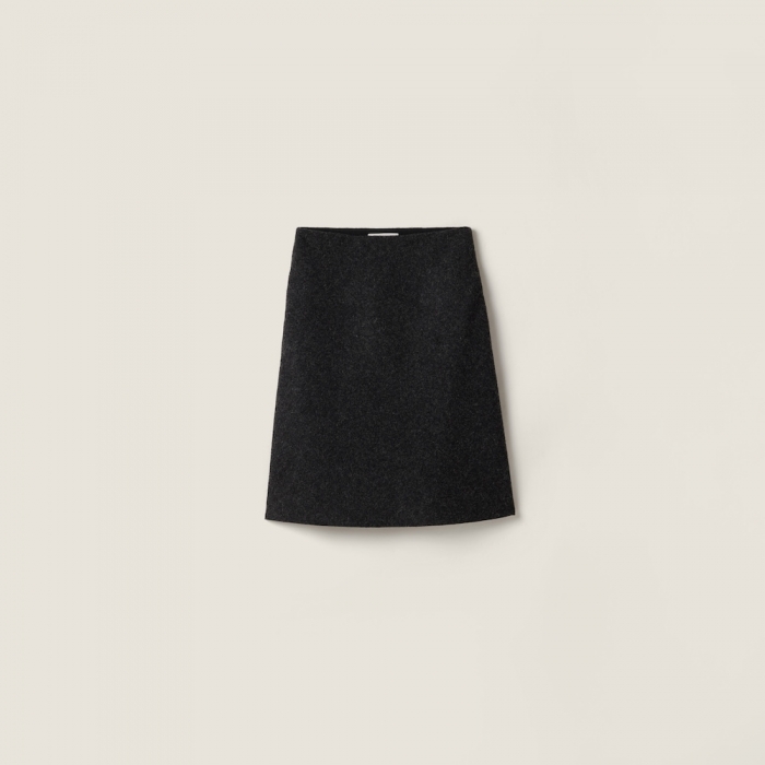 Miu Miu Shetland wool skirt Anthracite Gray