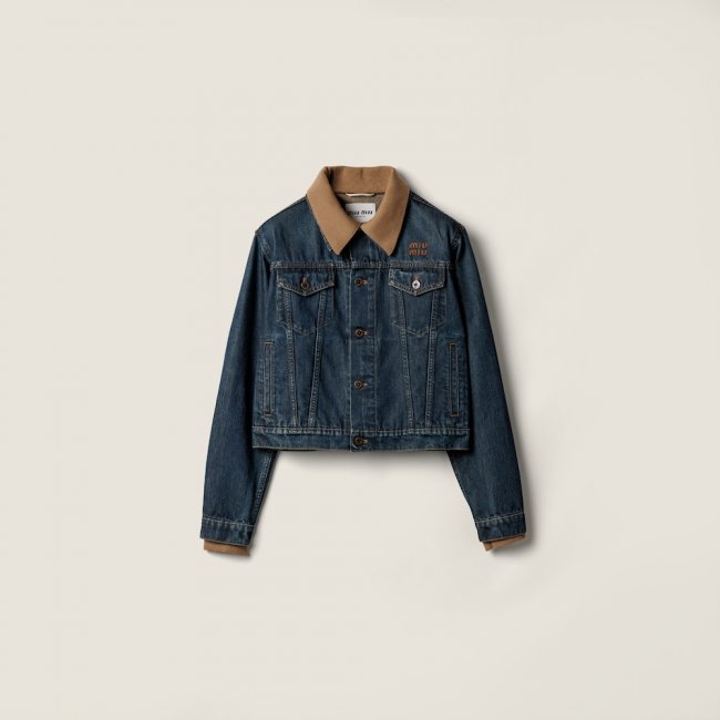 Miu Miu Denim blouson jacket Navy