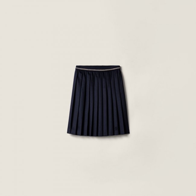Miu Miu Velour midi-skirt Navy