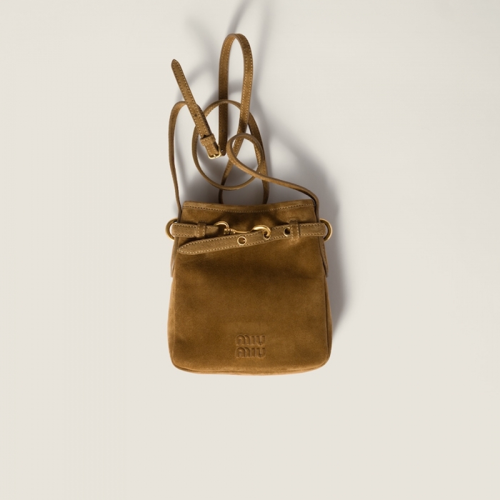 Miu Miu Suede pouch - Olive Green