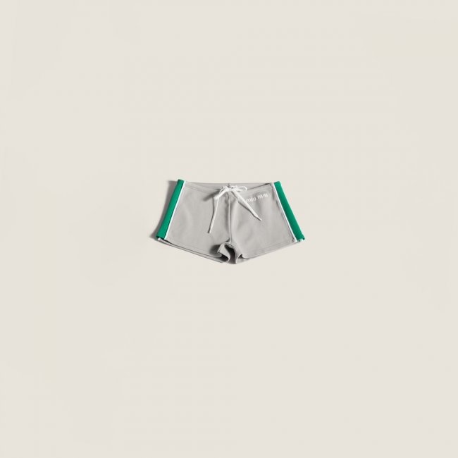 Miu Miu Technical yarn shorts Grey / Green